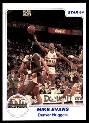 1983-84 Mike Evans STAR Basketball #187 *NICE* Denver Nuggets - Image 1 of 2