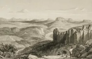 PHILLIBROWN (19.Jhd), Die Kleine Gans, Sächsische Schweiz, Stahlstich Romantik - Bild 1 von 7