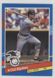 1991 Donruss All-Stars Cal Ripken Jr (Yellow Stripe at Bottom Right Border) HOF