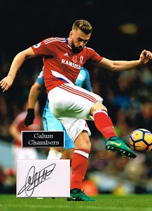 Calum CHAMBERS SIGNED Autograph 16x12 Photo Mount + Dealer COA Middlesbrough - Picture 1 of 1