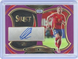 20254/25 SELECT FIFA JOSELU SILVER PRIZM PITCHSIDE SIGNATURES AUTO PURPLE /49 - Picture 1 of 2