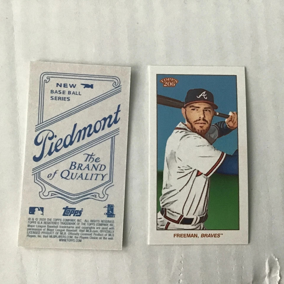 Freddie Freeman #7 Braves Piedmont Back 2020 Topps 206 T206 Online Ex Series 1 - Image 1 of 1