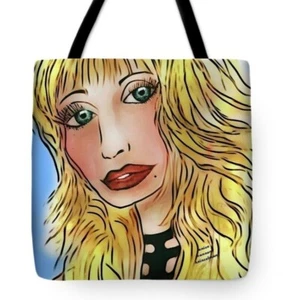 Dolly Parton Rockstar skurrile Künstler Tragetasche Handtasche 16 x 16 neu - Bild 1 von 1
