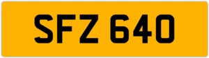 SFZ 640 S 3x3 DATELESS PRIVATE NUMBER PLATE SAM SUE SAL STU SOPHIA SOFIA SOPHIE - Picture 1 of 1