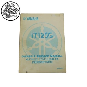 1979 YAMAHA IT125G OWNER’S SERVICE MANUAL OEM 3R9-28199-70 FRENCH ENGLISH - Picture 1 of 14