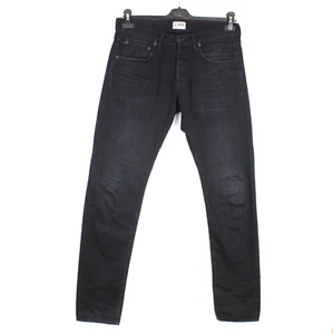 EDWIN Men's Jeans Size W30 L34 Relaxed Fit Black Denim Button Cotton k7545 - Picture 1 of 10