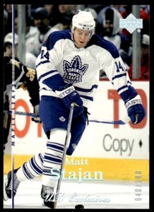2007-08 Upper Deck UD Exclusives Matt Stajan 040/100 Toronto Maple Leafs #154