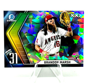 2022 BOWMAN CHROME Brandon Marsh TOP 100 PROSPECTS RC BTP-31 Atomic /150