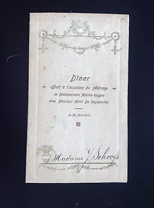 Ancien menu 1912 - Picture 1 of 2