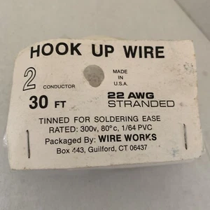 Wire Works - Cable de conexión de tren de 30' 2 conductores 22 AWG trenzado - ¡Nuevo y sellado! - Imagen 1 de 3