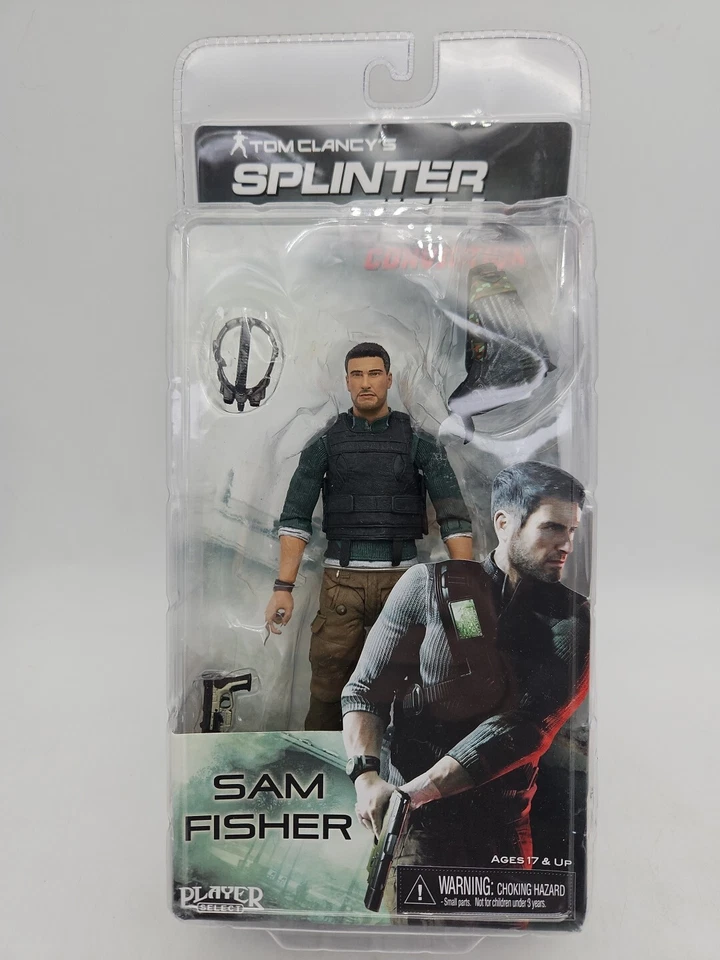 "Figura/chaleco NECA Toys Splinter Cell Conviction Sam Fisher 2010 7"" raro sellado"  Foto 1 de 4