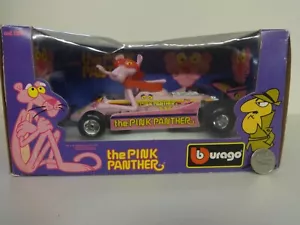 RARE Burago Italy 1:24 Pink #18 Formula Racer Car w/ Pink Panther Driving - MIB - Picture 1 of 6