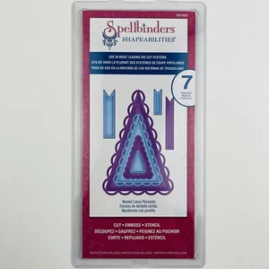 Spellbinders Shapeabilities Nested Lacey Pennants 7 Dies S5-029 RETIRED - Picture 1 of 9