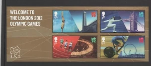 GB 2012 WILLKOMMEN IN LONDON 2012 OLYMPISCHE SPIELE MINIATUR BRIEFMARKENBLATT  - Bild 1 von 1