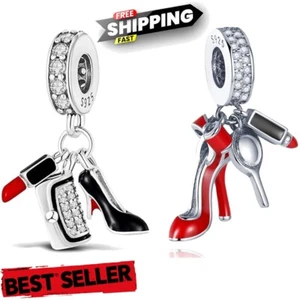 Pandora Charms Bracelet With Crystal Love Silver Charm Jewelry Gift. - Picture 1 of 14