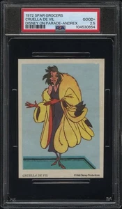 1972 SPAR GROCERS DISNEY ON PARADE CRUELLA DE VIL PSA GRADED 2.5 GOOD+ RARE!!! - Bild 1 von 6