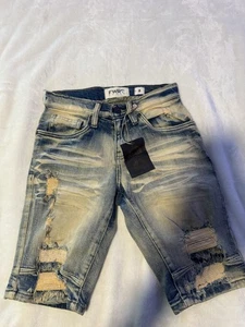Neu mit Etikett FWRD jeansblau Größe 8 Baumwolle Jeansshorts für Herren - Bild 1 von 14