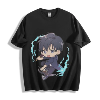 Camiseta Chibi Lightning Warrior - Camiseta unisex inspirada en la nivelación en solitario Foto 1 de 4