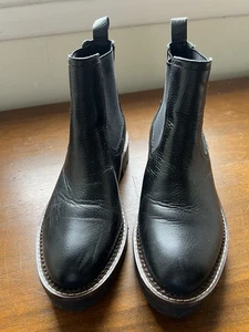 Schwarze Damen-Lederstiefel, Größe 7,5 - Bild 1 von 4