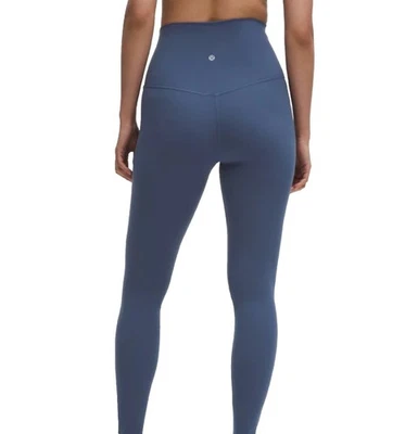 Леггинсы Lululemon Align Pant Hi Rise 28 дюймов размер 12 - железные синие серые Nulu без лески - Изображение 1 из 4