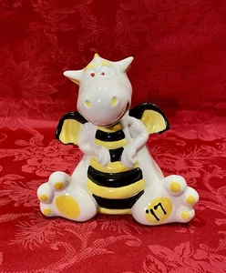 Handgefertigte weiße Drache Münze Bank Dekor Figur mit Pittsburgh Steelers Logo 7" - Bild 1 von 8