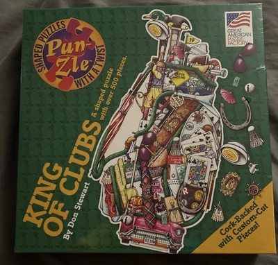 Король клюшек для гольфа сумка в форме пазл 500 + штук запечатанный новый пробковый сзади - Изображение 1 из 4