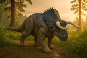 Figura de dinosaurio Mattel Jurassic World Rebirth Wild Roar Nasutoceratops JGC81 NUEVO - Imagen 1 de 3