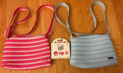 Lote de 3 Carteras Bandolera Cremallera Rayas ZIPIT Nuevas y Usadas Foto 1 de 4