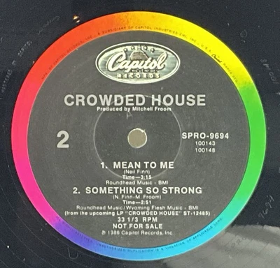 Crowded House - World Where You Live 12” Single (Capital SPRO-9693) - Image 1 of 3
