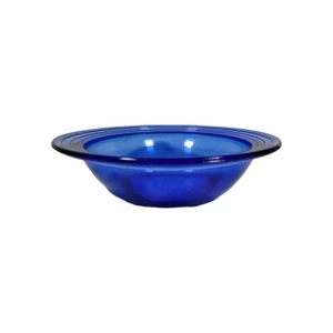 Hazel Atlas Cobalt Blue Moderntone 9" large master berry bowl. With Flaws - Picture 1 of 11