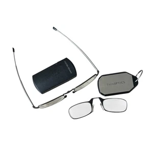 Reading Glasses 1.50 2 Pairs Foster Grant & ThinOptics Portable Travel Foldable - Picture 1 of 5