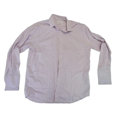 Calvin Klein Men's Light Purple Pinstripe Regular Fit Dress Shirt 16.5-32/33 - Image 1 of 4