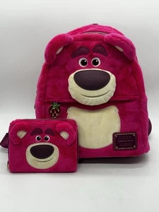 Loungefly Disney Toy Story Lotso Strawberry Scented Cosplay Mini Backpack Wallet - Picture 1 of 8