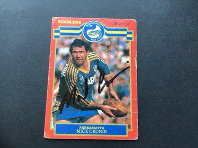 Mick Cronin Parramatta Eels 1986 Signed Nrl Trading Card Australia NSW RL ARL - image 1 of 3