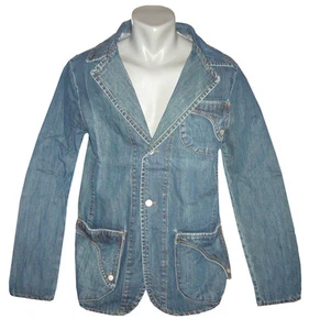 Jungen Jeansjacke Jacke Jeans Nieten Knöpfe 158 164 170 176 S M L XL NEU - Bild 1 von 3