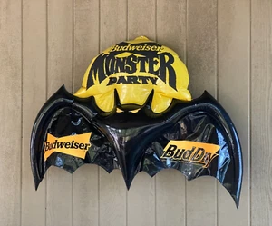 Vintage Budweiser Monster Party Inflatable Halloween Bat Bud Light Bud Dry 36" - Picture 1 of 14