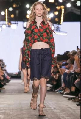 EXCLUSIVO PANTALÓN CORTO ALEXANDER WANG PASARELA ENCAJE TALLA S Foto 1 de 4