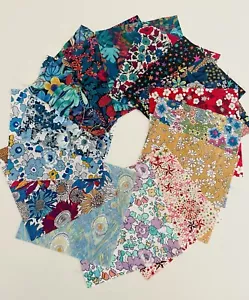 Liberty Fabric Pre Cut 5 Inch Squares Pack Of 10 - Picture 1 of 2