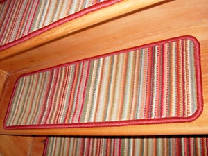 13 Step 9'' x 30'' Stair treads Tufted carpet Wool Blend. - Picture 1 of 4
