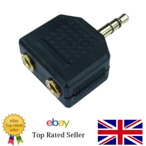 3.5mm Jack Plug Audio Cable Headphone Splitter Aux One to Two Outputs 1 into 2 - Picture 1 of 5