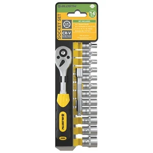 BLOSTM 14-teiliges Steckschlüsselsatz 1/4 Zoll Antrieb 4-13 mm Schnellspanner Ratschenschlüssel - Bild 1 von 7