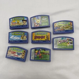 Leapster LeapFrog Game Cartridges Lot Of 8 SpongeBob Up Scooby Doo Backyardigans - Picture 1 of 6