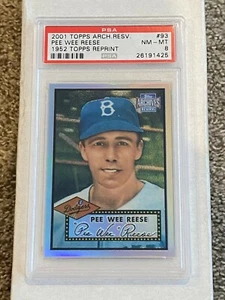 2001 Topps Archives Reserve #93 - PEE WEE REESE - 1952 RC RP - PSA 8 NM-MT - RH - Picture 1 of 2