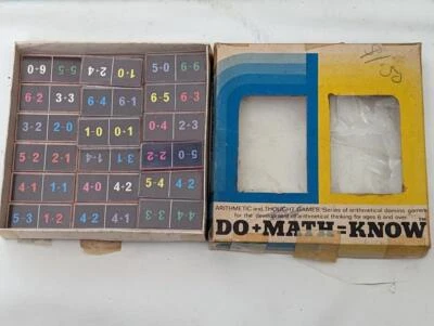 Vintage Maths Domino Game - 1977 Peretz Games Ltd beginer level - Image 1 of 2