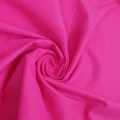 HOMECART FUSCHIA PLAIN 100% COTTON POPLIN FABRIC BY THE METER 112CM