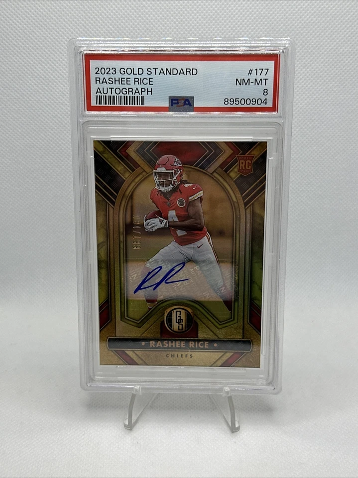 2023 Panini Gold Standard #177 Rashee Rice /199 (RC) (Autograph) (PSA 8) - Image 1 of 2