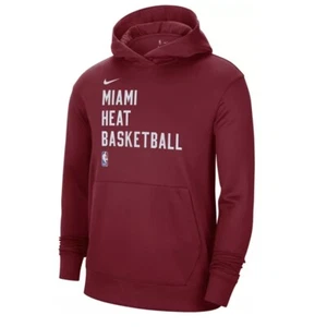 Nike NBA Miami Heat Basketball Spotlight Hoodie Red Men's Size Large New Sweater - Picture 1 of 4