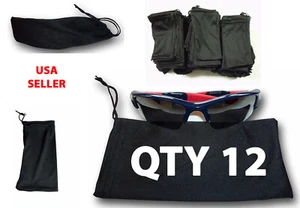 12 fundas universales para gafas de sol bolsa negra bolsa de almacenamiento gafas funda de microfibra - Imagen 1 de 7