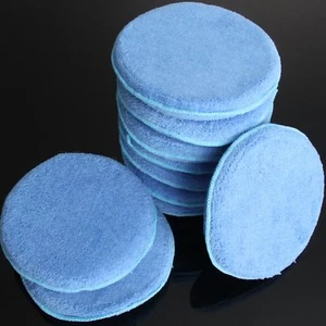 10pcs Car Care Waxing Polishing Microfiber Foam Sponge Applicator Cleaning Pads - Picture 1 of 12