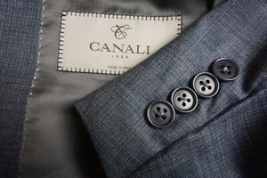 Canali 1934 CURRENT 100% Wool Blue 2 Pc Suit Jackt Pants Sz 42R - Picture 1 of 11